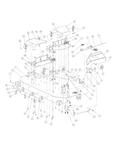 Fabricated Cutter Deck Diagram and Parts List for M60-KH 53BB5BDX750-27HP-OHV Cub Cadet Lawn Tractor